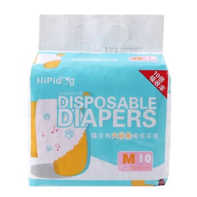 China 10PCS/Bag Super Absorption Stocked Physiological Pants Dog Diapers For Dogs Pet Female Dog Diapers Disposable Leakproof Puppy for sale