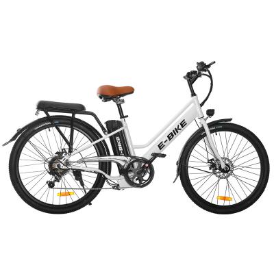 China Aluminum alloy 26 inch e bike 36v 250w rear wheel disc brake mountain electric bicycle for city adult electric bike for sale