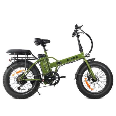 China Aluminum Alloy 20 Inch Mountain e Bike 500W 36V 10AH Lithium Battery Demountable Shimano 7 Speed ​​Folding Fat Tire Electric Bike for sale