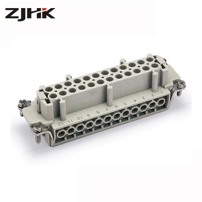 China ZJHK Automotive 16A Heavy Duty 24Pin 500V Pin Connector / HE /HD /HDD for sale