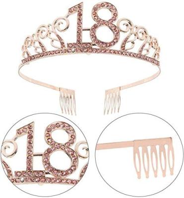 China 18th Birthday Polyester+iron Birthday Party Decorations Birthday Favor Sash and Tiara for sale