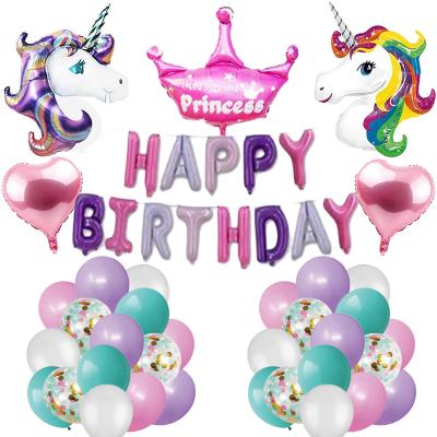 China Child Unicorn Birthday Party Supplies Decorations Party Favors Set for sale