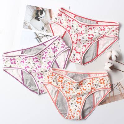 China 3 Layer Breathable Period Panties Protective Geometry Printed Female Menstrual Panties for sale