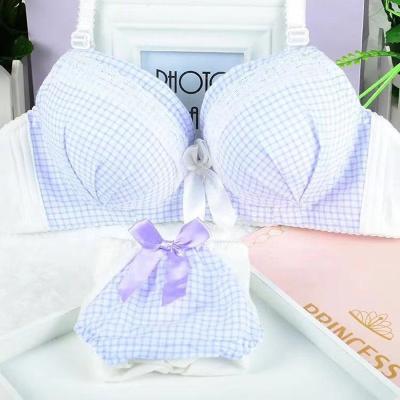 China Factory direct production antibacterial beautiful underwear and bra set girls underwear set for sale