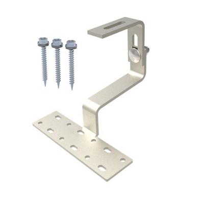 China Commercial/home custom aluminum sus 304 stainless steel solar panel brackets roof mounting hooks for solar power system for sale