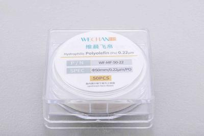 China 50mm 0.22μm PO Nanofiber Membrane Discs For Water Liquid Prefiltration for sale