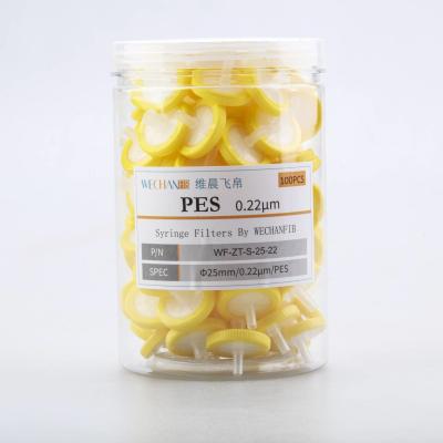 Chine Préfiltration liquide PTFE Seringues Filtre Capsules 0,22 μm 33 mm à vendre