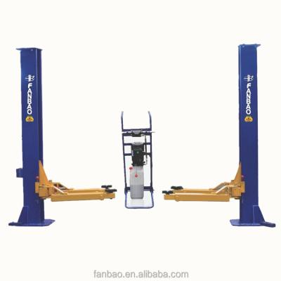 China portable two post hydraulic automobile hoist car lift vehicle elevator with CE approved Shanghai Fanbao for sale