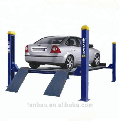 China 5T manual single side lock car lift for parking 4QJY5.0-A four post hydraulic lift auto hoist vehicle lifter with CE Fanbao for sale