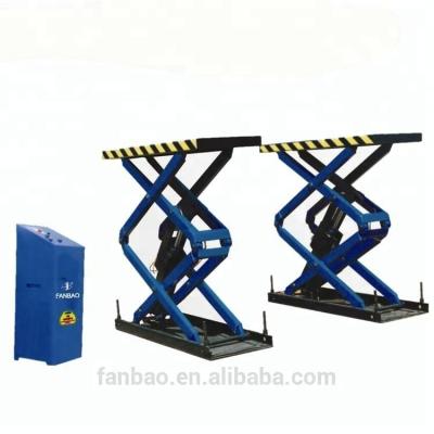 China 3.2 ton hydraulic scissor car maintenance lift with CE certification Shanghai Fanbao QJY3.2-1 for sale