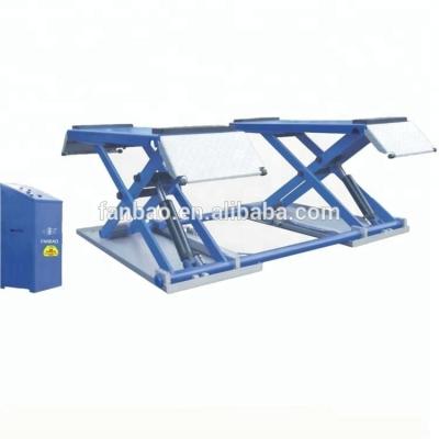 China 3T mid-rise scissor lift with electric lock release with CE approved hydraulic Shanghai Fanbao QJY-S2E for sale