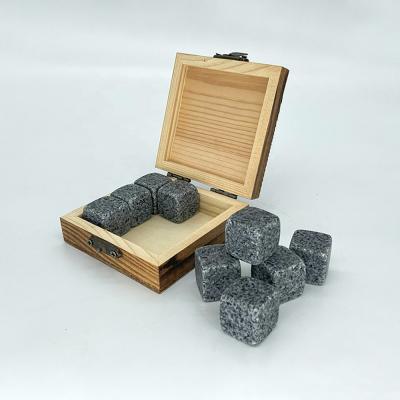 China Viable Wholesale Gift Boxed Set Whiskey Stones Ice Cube Chilling Rocks For Bar Party for sale