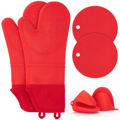 China Non Slip Oven GlovesHousehold Microwave Oven Kitchen Gloves High Quality Silicone Heat Resistant Gloves for sale