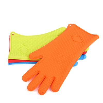 China Oven Glove Heat-Resistant Durable Single Slip Silicone Oven Mitts for sale