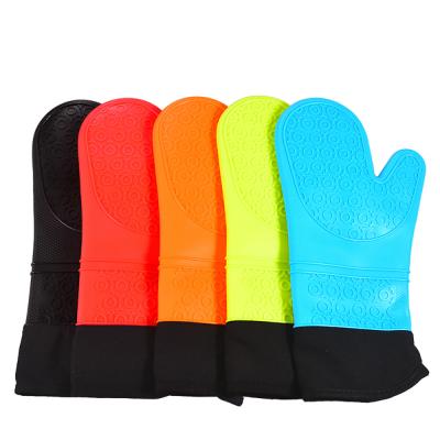 China Long Oven Gloves Durable Heat Resistant Grill Gloves For BBQ for sale