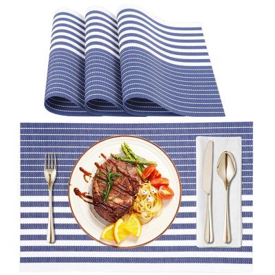 China Sustainable Set Mats With Heat-Resistant And Tear-Resistant PVC Anti-Fouling And Washable Set Of 6 for sale