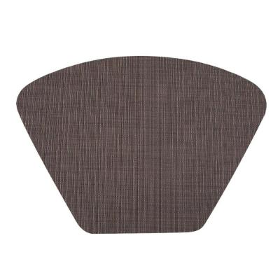 China Sustainable Place Mat PVC Pads Heat Insulation Fan Shaped Waterproof Non - Slip Mats for sale