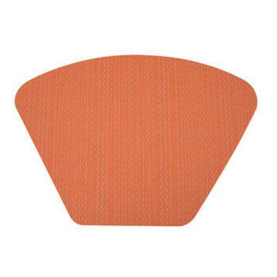 China Sustainable Place Mat Orange PVC Pads Heat Insulation Fan Shaped Waterproof Non - Slip Mats for sale