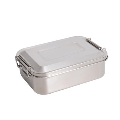 China No Lunch Box 1200ml Silver Stainless Steel Lunch Box For Food Snacks Fruits Vegetables Lunch Box for sale