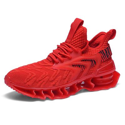 China Fashion trend new fly knit upper men's sports shoes increased casual shoes white color men's casual shoes for sale