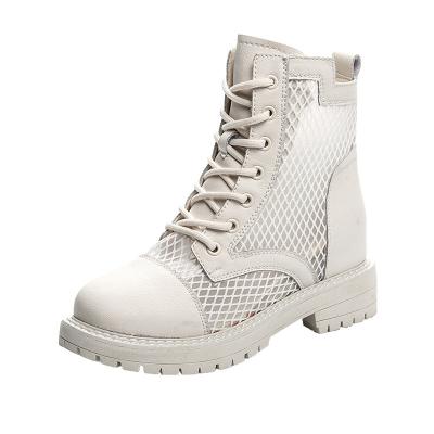 China Hot Selling Deodorization Zipper Platform Fashion Woman Boot White Women's High Boots for sale