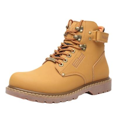 China High Quality Leather Machining Boots Waterproof Leather Boots For Men High Top Boots For Men Waterproof for sale