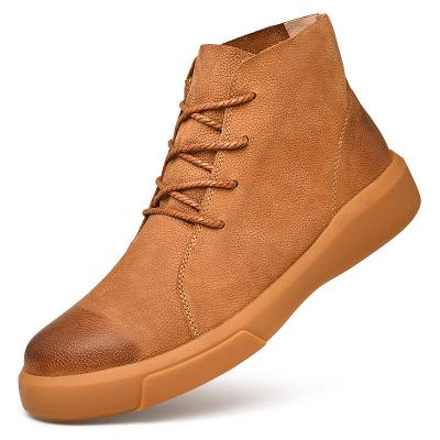 China British casual boots leather boots breathable high top retro deodorization men's boots for men for sale