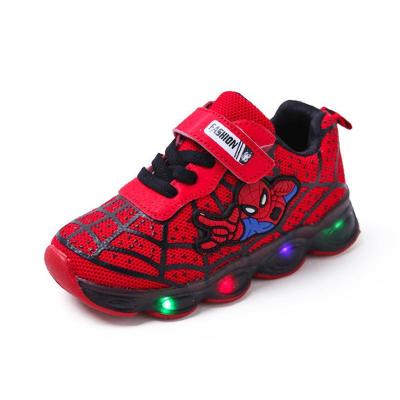 China Children's Breathable Shoes Led Lights Glowing Night Shoes Glitter Mesh Shoes for sale