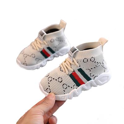 China Round hot trend children sports shoes school shoes knitting children sports shoes for sale