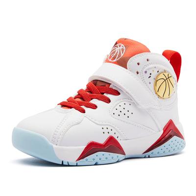 China Custom PU Children's Sports Shoes Comfortable Kids Shoes Basketball Shoes Sneakers for sale