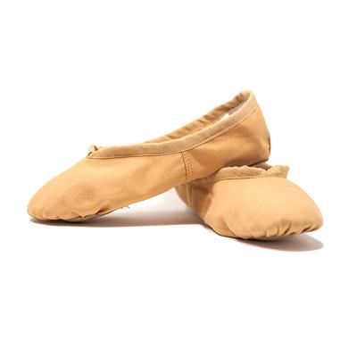 China Canvas Dance Shoes Ballet Shoes GENUINE LEATHER Ballerina Slippers For Women for sale