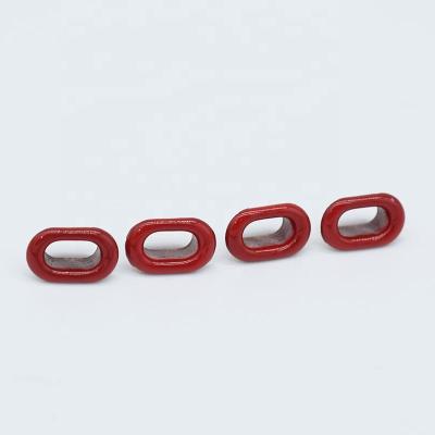 China 6*3 oval eyelets 6MM red oval garment eyelets with brass hardware for eyelet band for sale