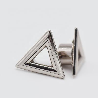 China 6MM Triangular Silver Metal Deacorative Eyelets Used For Shoe Laces for sale