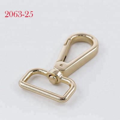 China Guangzhou Manufacturing Bag Eco-friendly 1 Inch Metal Buckle Parts Fitting Metal Snap D Ring Hook For Sling Bag for sale