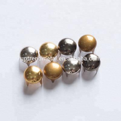 China Round Metal Fork Nailhead Stud For Leather, Decorative Claw Nail, Round Claw Rivet for sale