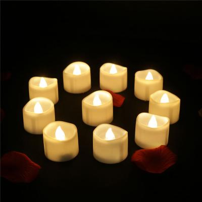 China Youhoda Mini Plastic Wave Mouth Flickering LED Tea Light Candle Flameless Flameless Battery Operated Candle with Remote Control Timer for sale