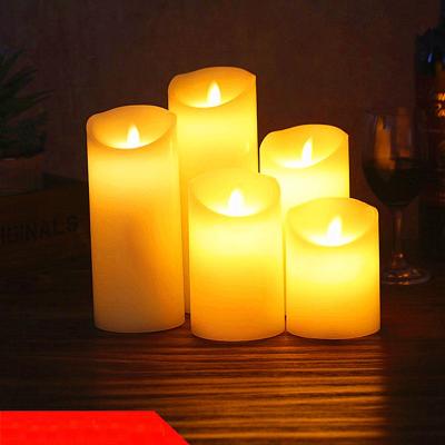 China Large Size Rechargeable Flameless LED Flameless Flickering Electric Candles with Remote Control Timer Paraffin Wax Surface for sale