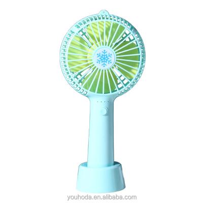 China Mini USB Portable Small Portable Rechargeable Fan Youhoda Fan+Promotion Handheld Fan Powered By Lithium Battery With LED Light Battery Fan for sale