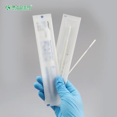 China Shenzhen Shipment Sterile Atk Test swab Disposable Flocked Sampling Transport Nasal Swab Stick for sale