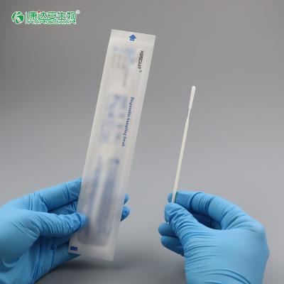 China KangDaAn Test Sample Manufacturers Cotton Flocked Nylon Material Nasal Swab 40mm Breakpoint for sale