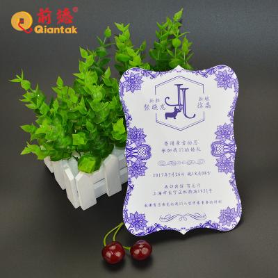 China Durable Factory Custom White Acrylic Laser Cut Wedding Invitations Card for sale