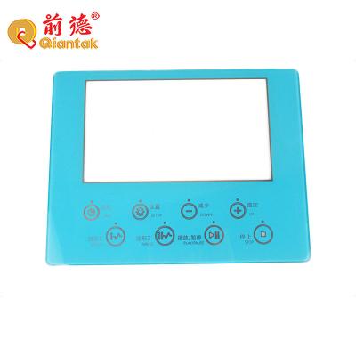 China Custom Decorative Glass Anti-scratch Sheet Touch Switch Crystal Tempered Glass Control Panel for sale