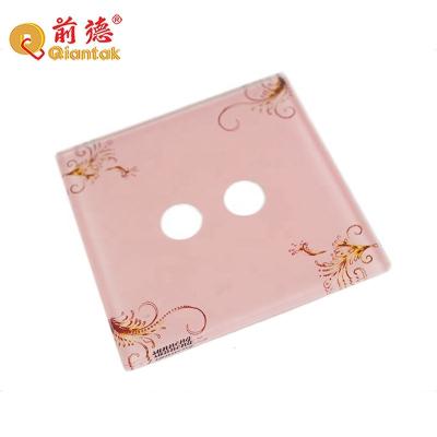 China Custom Decorative Tempered Glass Touch Switch Control Panel High Hardness 20 Years Factory Free Sample for sale