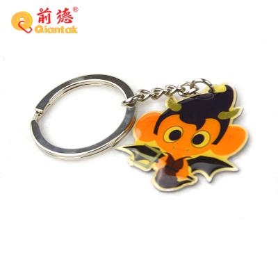 China Promotional Gift Acrylic Crystal Epoxy Customized Logo Key Chain Eco - Friendly for sale