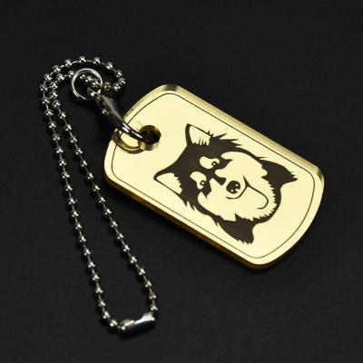 China 2020 Europe Factory Price Wholesale Custom Acrylic Dog Tag Dog Identification Signs With Chain for sale