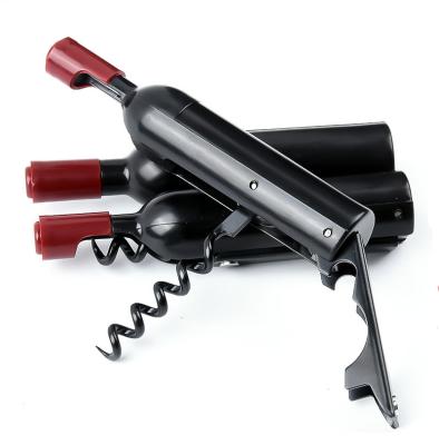 China Cheapest Sustainable Promotion Gift Bordeaux Bottle Shaped Red Wine Opener for sale