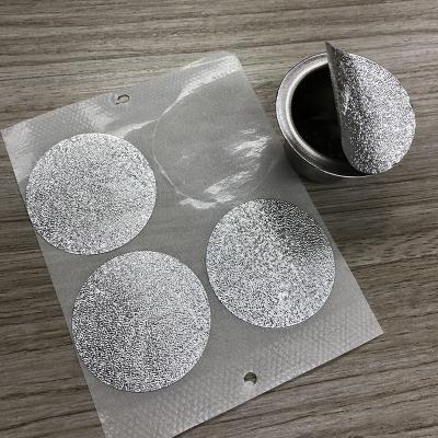 China Coffee capsule sealing foil wholesale self adhesive lid for nespresso coffee capsule for sale