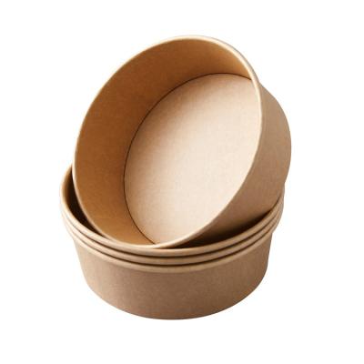 China Supplier Eco-Friendly Chinese Factory Disposable Paper Salad Bowl for Salad Fruits Snack Noodle Paper Bowls for sale