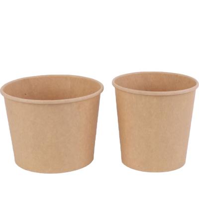 China Food Grade Hot Biodegradable Soup Cup / Wrapping Paper Environmentally Friendly Disposable Container Waterproof / Oil-proof for sale