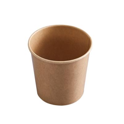 China Cheap Food Grade/Waterproof/Oil-proof Price Food Grade Kraft Paper Soup Cup With Lids for sale